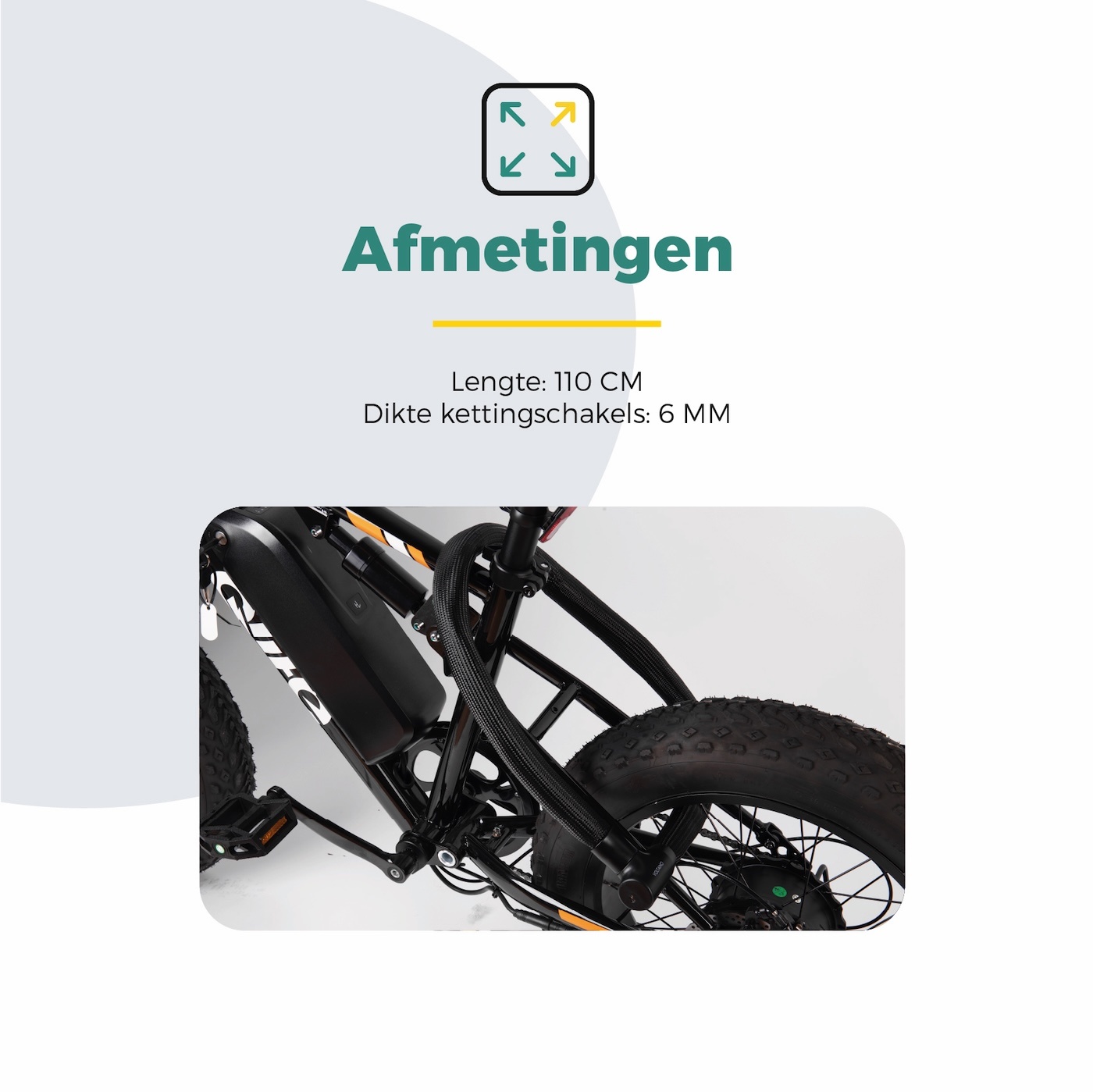 Voltano Flexilock Kettingslot - Zwart - 110 CM