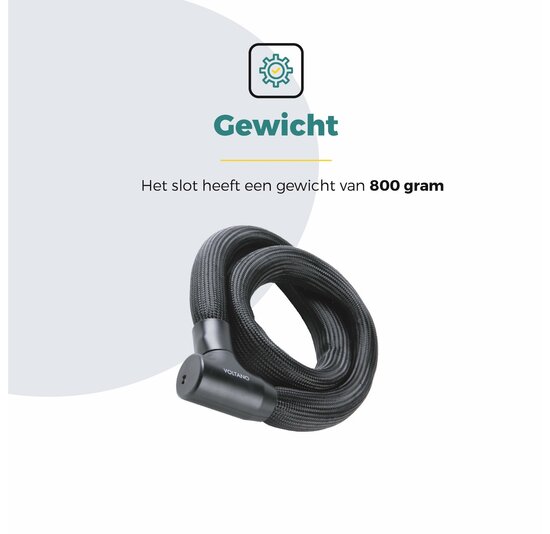 Voltano Flexilock Kettingslot - Zwart - 110 CM