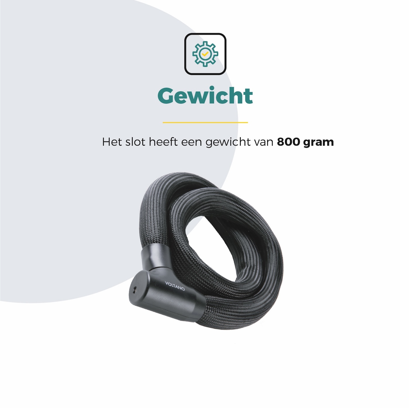 Voltano Flexilock Kettingslot - Zwart - 110 CM