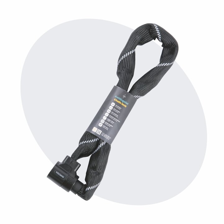 Voltano ART4 Kettingslot Solid - Zwart - 110 CM - Vaste Slotkop