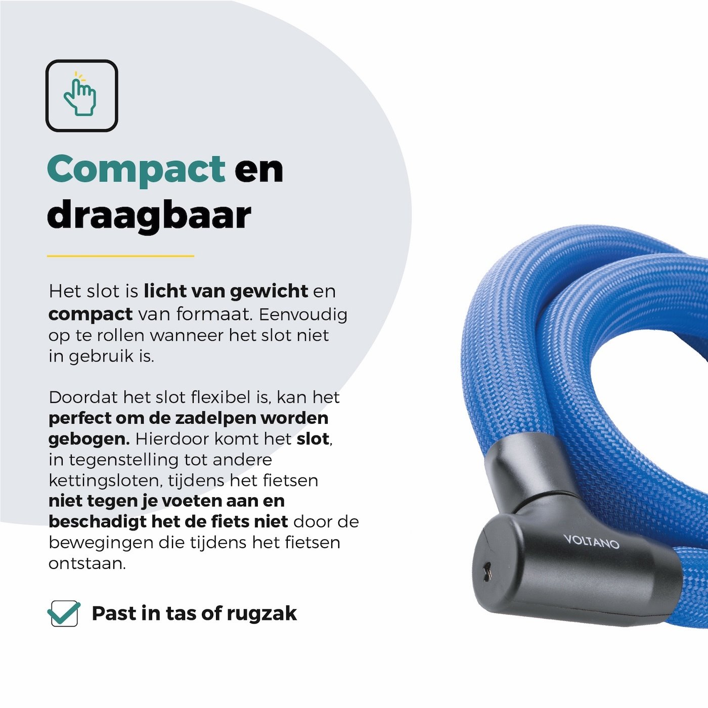 Voltano Flexilock Kettingslot - Blauw - 110 CM