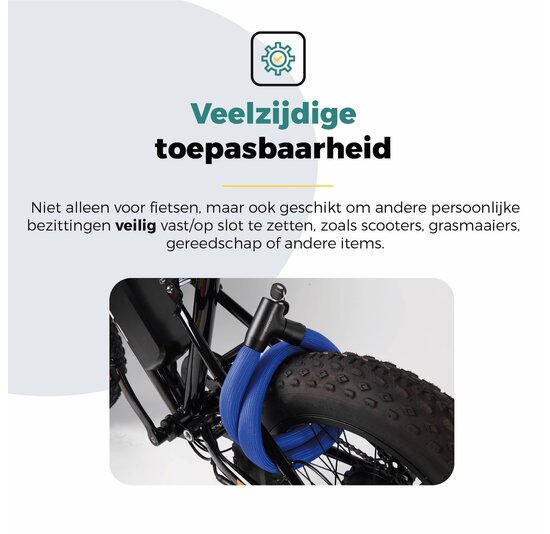 Voltano Flexilock Kettingslot - Blauw - 110 CM