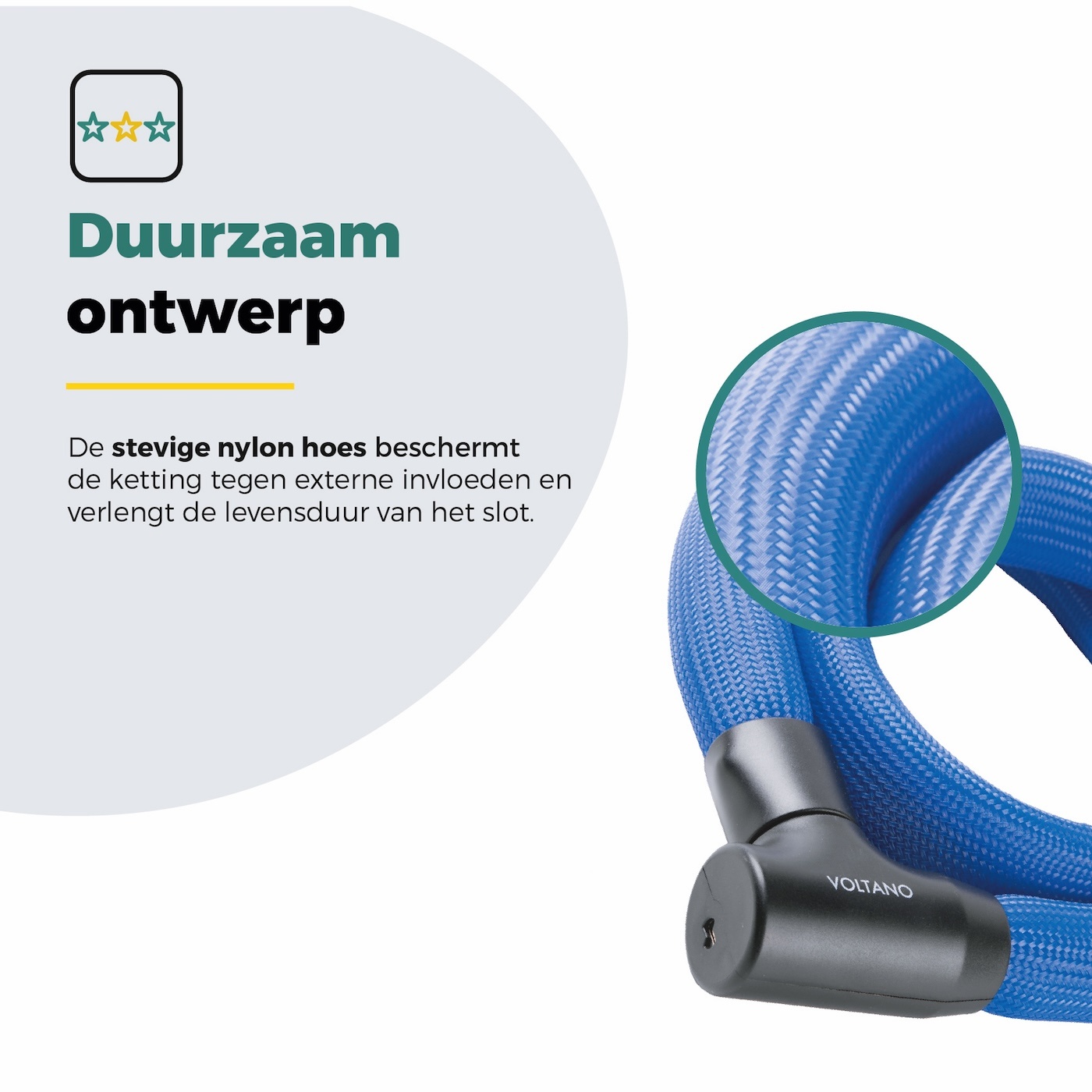 Voltano Flexilock Kettingslot - Blauw - 110 CM