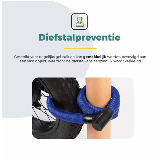 Voltano Flexilock Kettingslot - Blauw - 110 CM