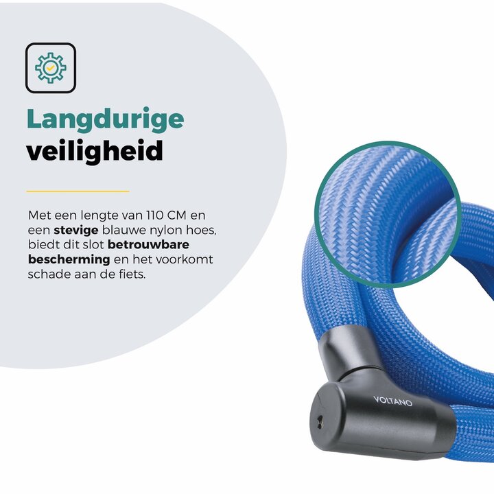 Voltano Flexilock Kettingslot - Blauw - 110 CM