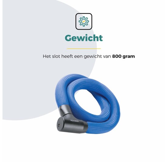 Voltano Flexilock Kettingslot - Blauw - 110 CM