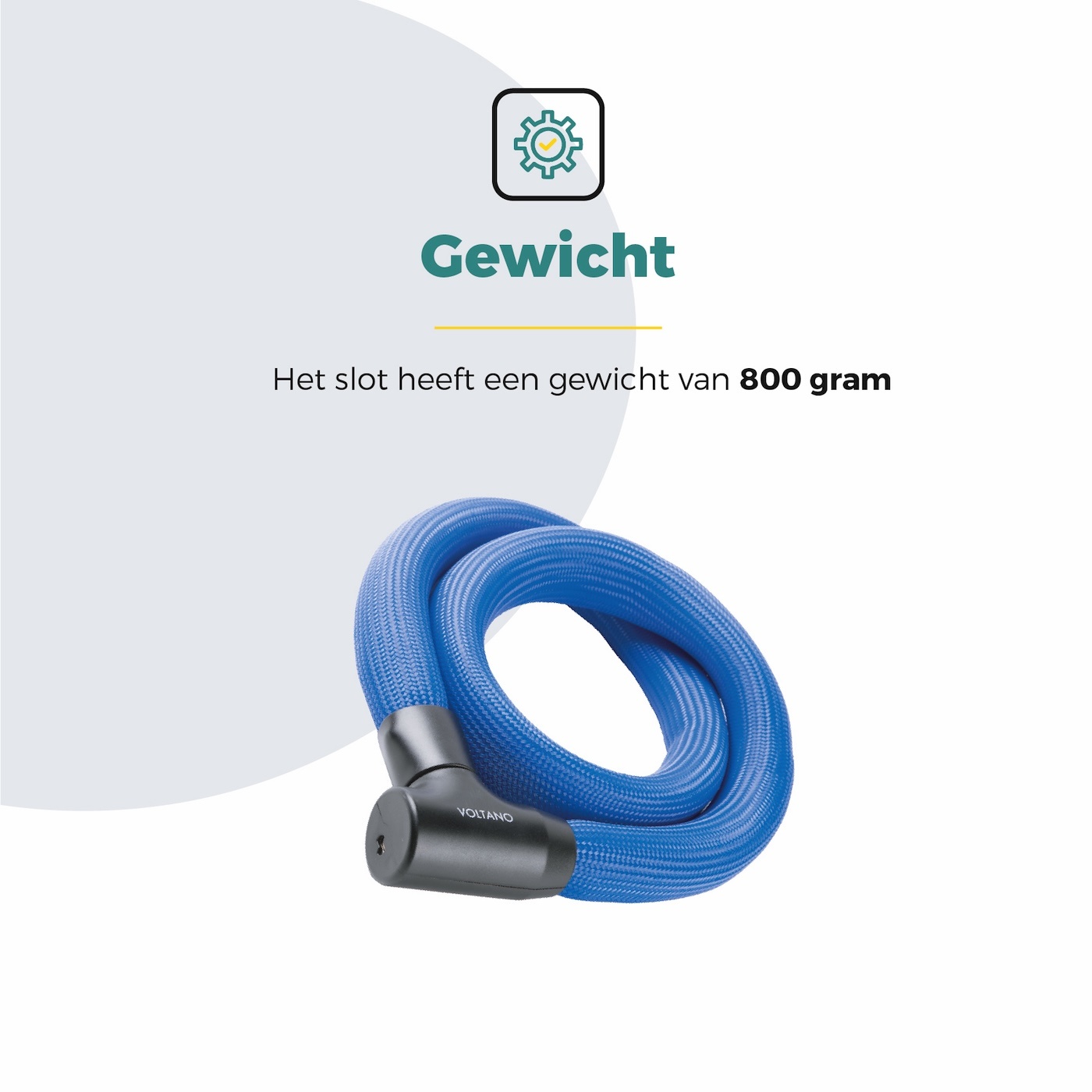 Voltano Flexilock Kettingslot - Blauw - 110 CM