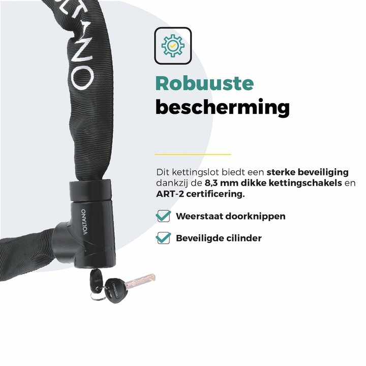 Voltano ART2 Kettingslot Pro - Zwart - 110 CM - ART 2 Slot