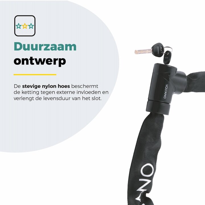 Voltano ART2 Kettingslot Pro - Zwart - 110 CM - ART 2 Slot