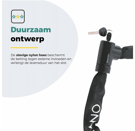 Voltano ART2 Kettingslot Pro - Zwart - 110 CM - ART 2 Slot