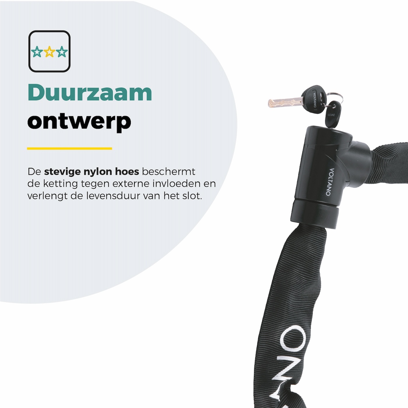 Voltano ART2 Kettingslot Pro - Zwart - 110 CM - ART 2 Slot