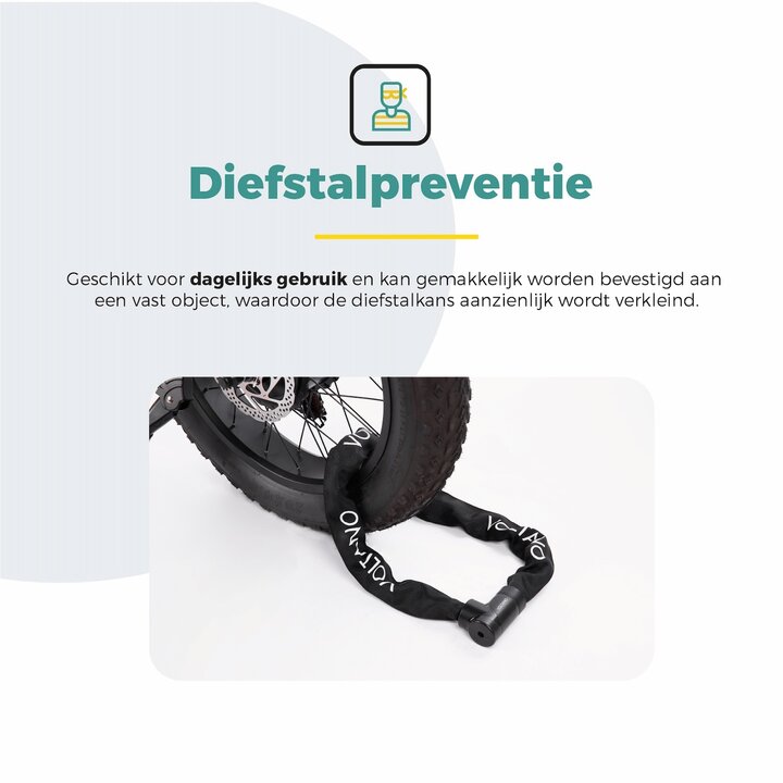 Voltano ART2 Kettingslot Pro - Zwart - 110 CM - ART 2 Slot