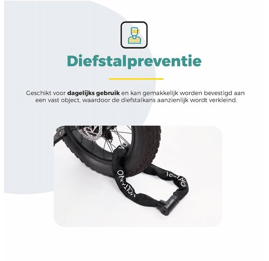 Voltano ART2 Kettingslot Pro - Zwart - 110 CM - ART 2 Slot