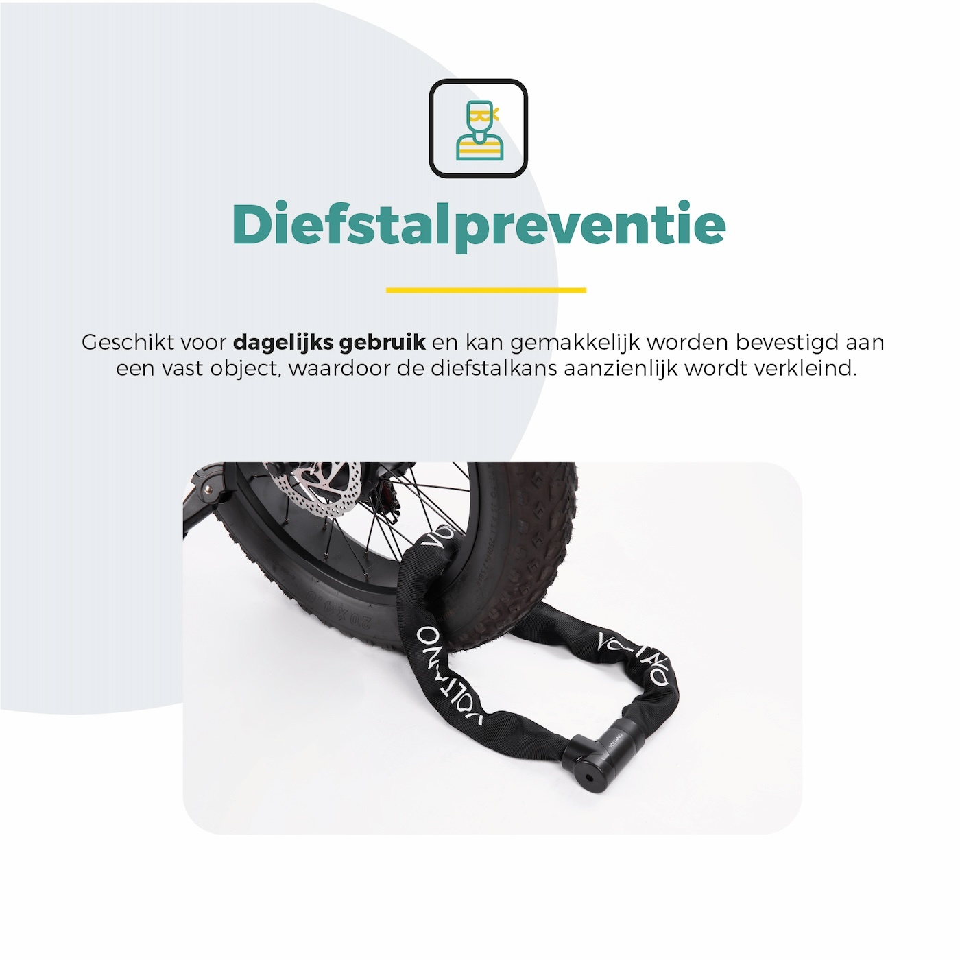 Voltano ART2 Kettingslot Pro - Zwart - 110 CM - ART 2 Slot