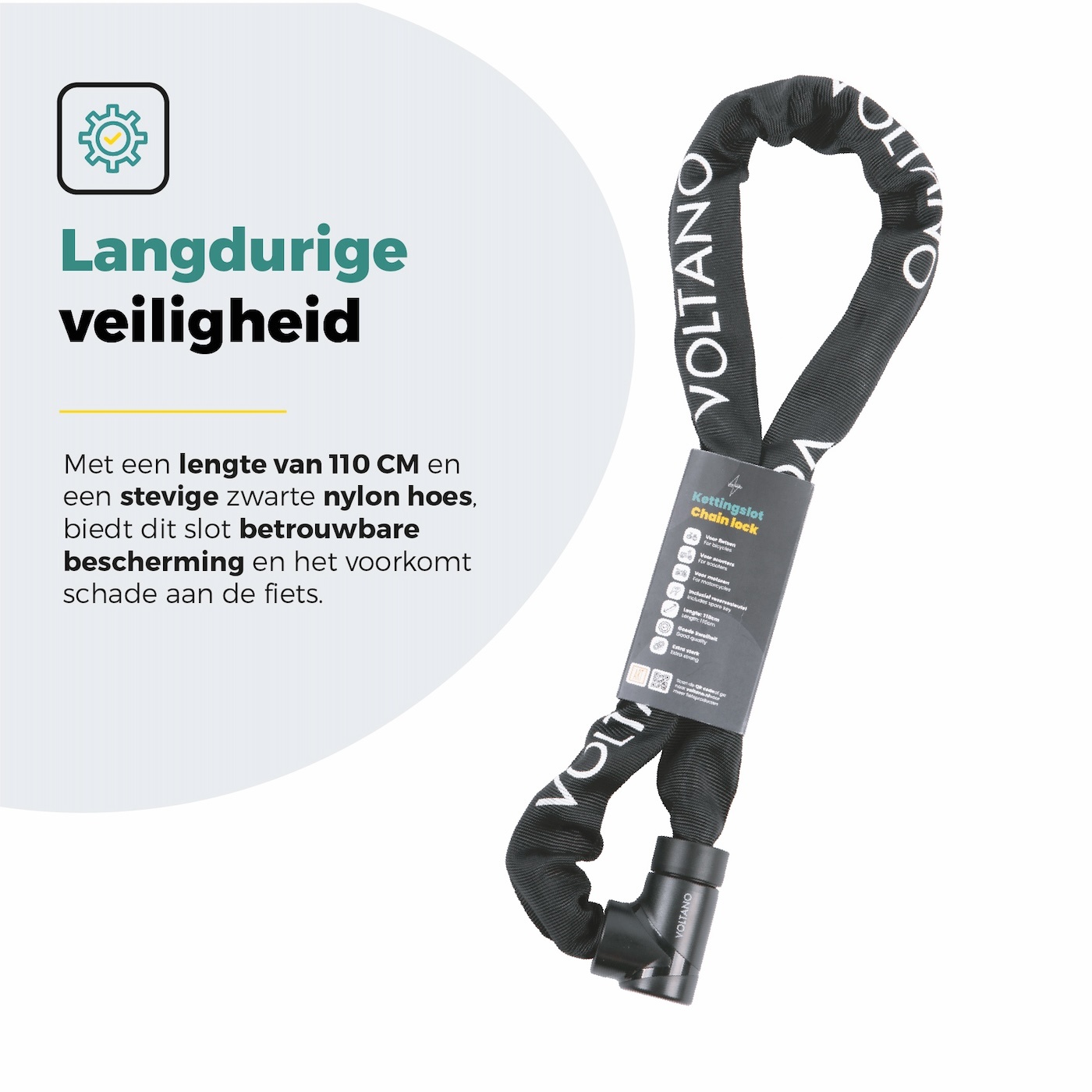 Voltano ART2 Kettingslot Pro - Zwart - 110 CM - ART 2 Slot