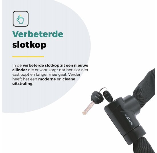 Voltano ART2 Kettingslot Pro - Zwart - 110 CM - ART 2 Slot