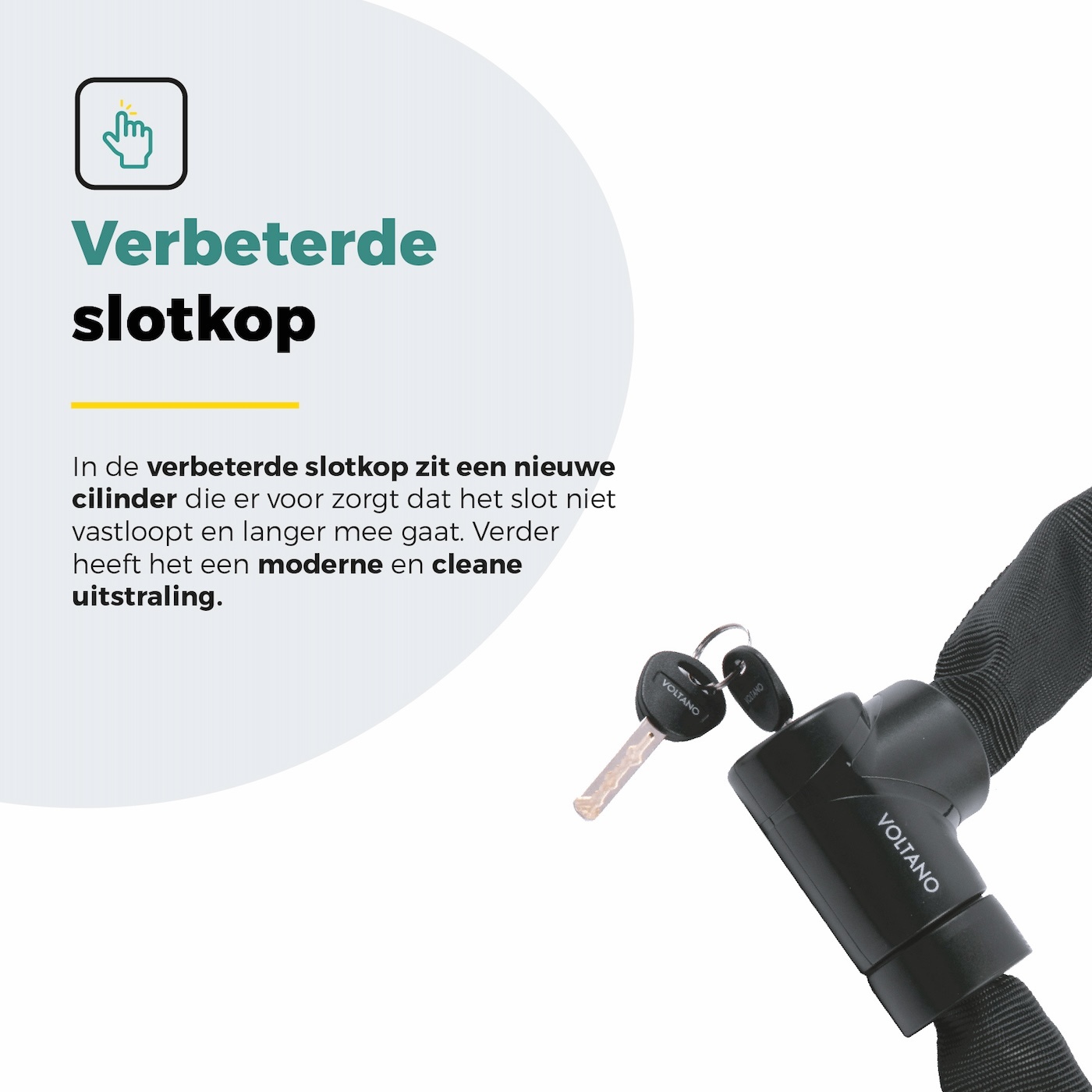 Voltano ART2 Kettingslot Pro - Zwart - 110 CM - ART 2 Slot