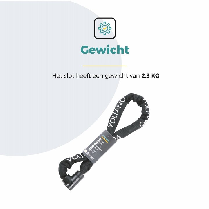 Voltano ART2 Kettingslot Pro - Zwart - 110 CM - ART 2 Slot