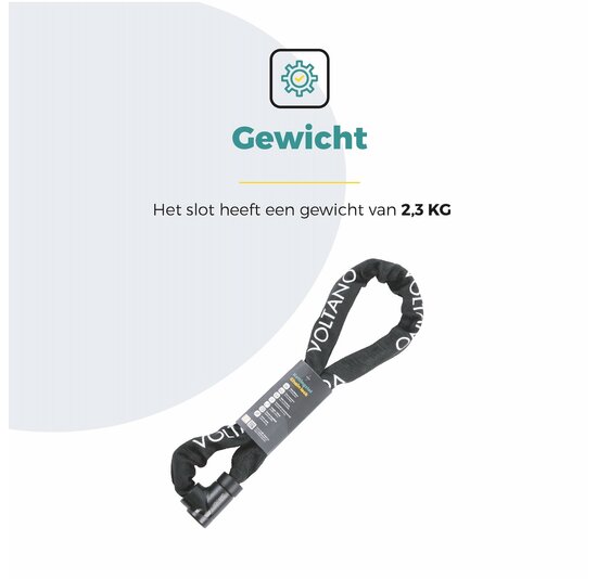 Voltano ART2 Kettingslot Pro - Zwart - 110 CM - ART 2 Slot