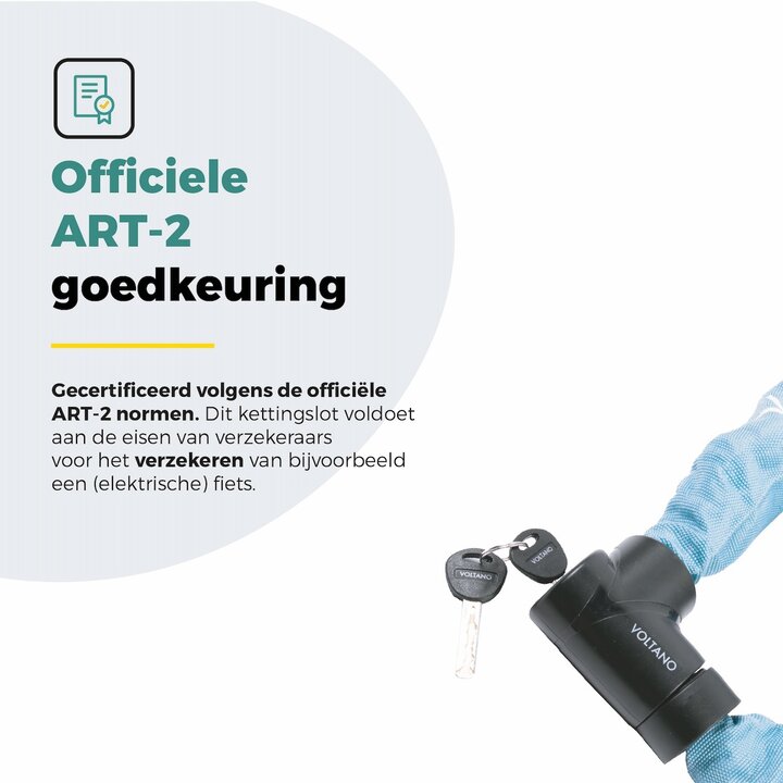 Voltano ART2 Kettingslot Pro - Ice Blauw - 110 CM - ART 2 Slot