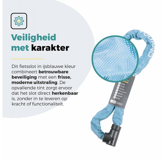 Voltano ART2 Kettingslot Pro - Ice Blauw - 110 CM - ART 2 Slot