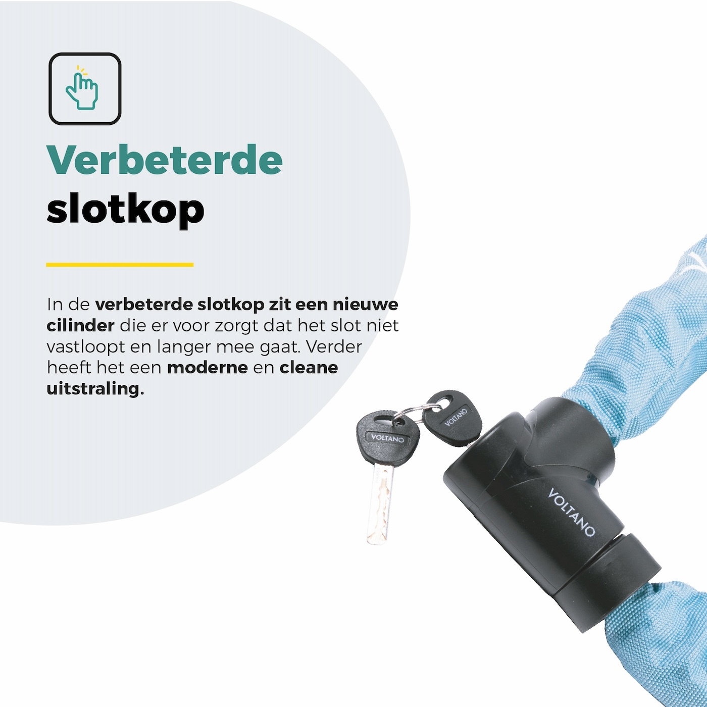 Voltano ART2 Kettingslot Pro - Ice Blauw - 110 CM - ART 2 Slot