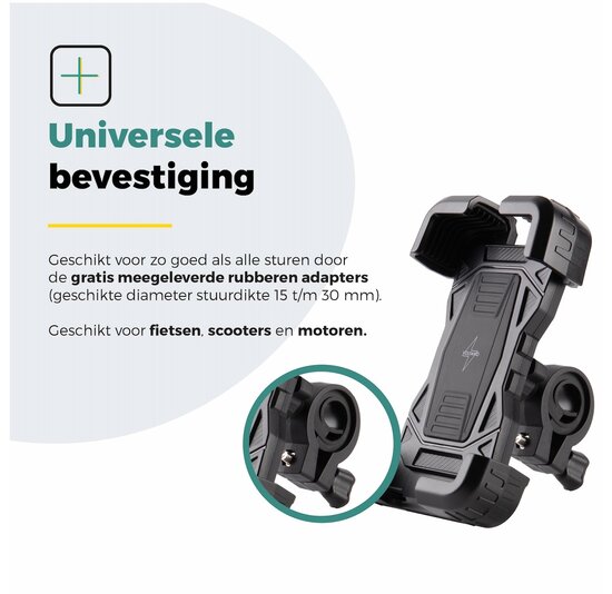Voltano Strong Telefoonhouder Fiets - Zwart - Universeel