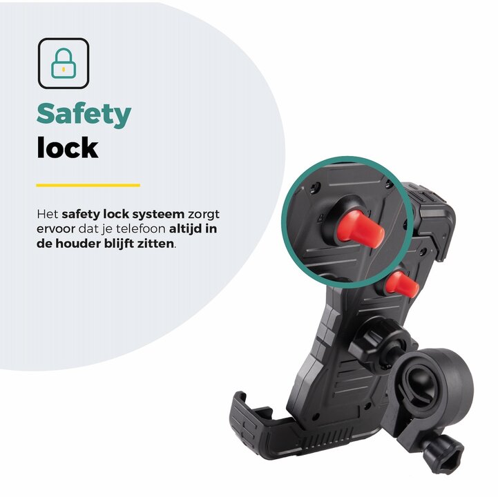 Voltano Strong Telefoonhouder Fiets - Zwart - Universeel