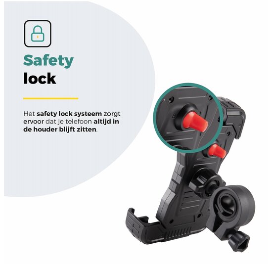 Voltano Strong Telefoonhouder Fiets - Zwart - Universeel