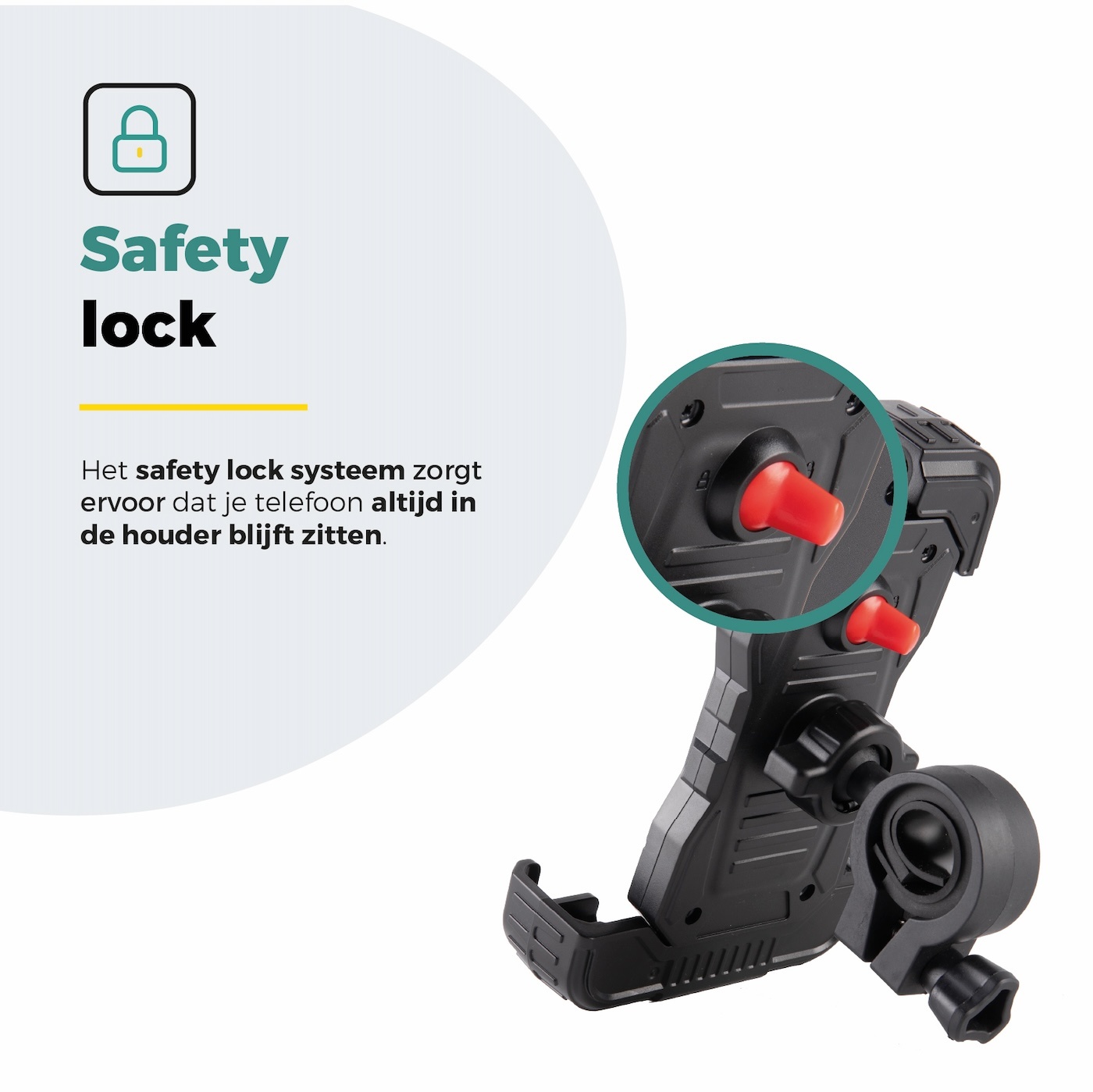 Voltano Strong Telefoonhouder Fiets - Zwart - Universeel