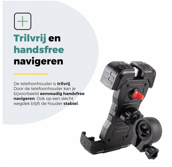 Voltano Strong Telefoonhouder Fiets - Zwart - Universeel