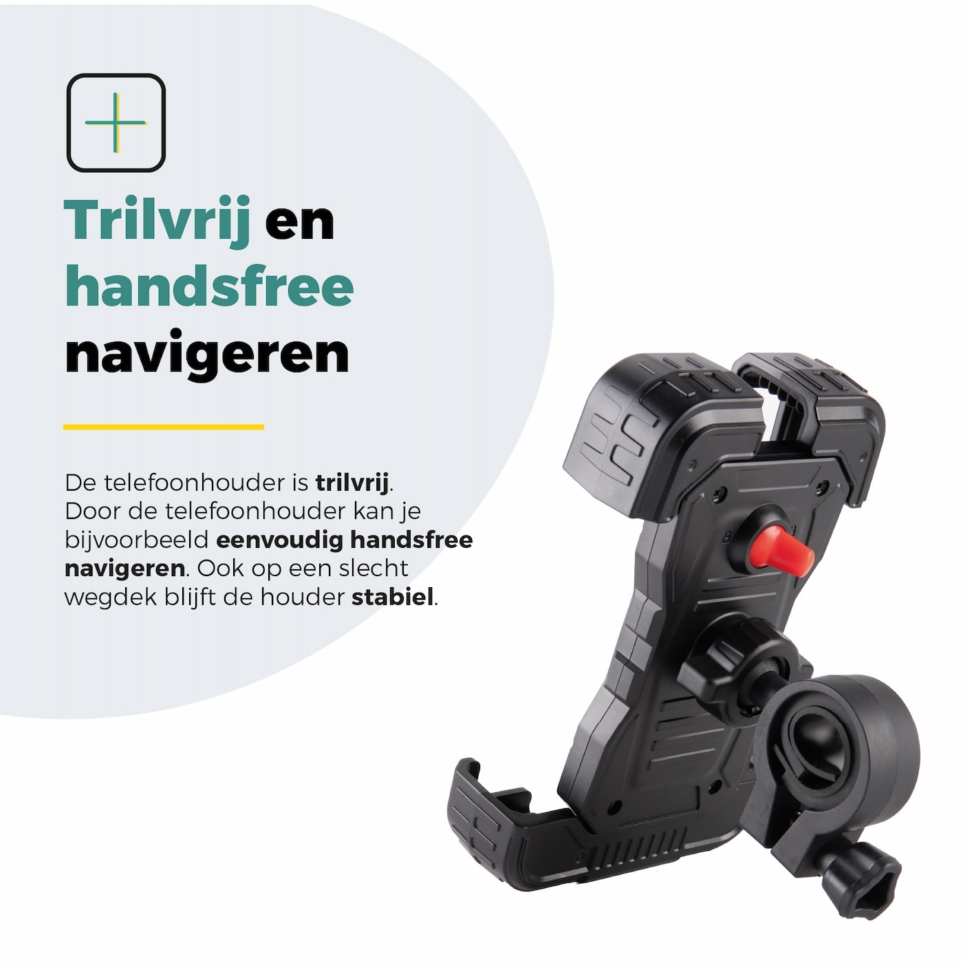 Voltano Strong Telefoonhouder Fiets - Zwart - Universeel