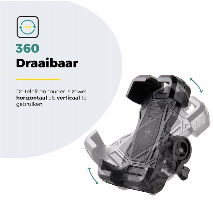Voltano Strong Telefoonhouder Fiets - Zwart - Universeel