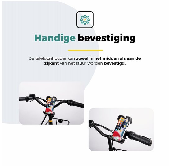 Voltano Strong Telefoonhouder Fiets - Zwart - Universeel