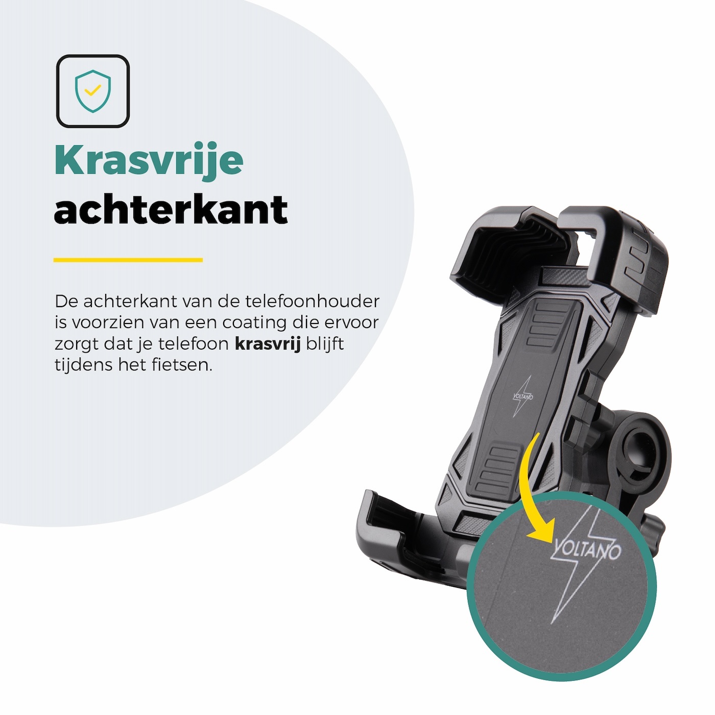 Voltano Strong Telefoonhouder Fiets - Zwart - Universeel