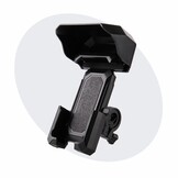 Voltano Protect Telefoonhouder Fiets - Zwart - Met Dakje Tegen Regen / Zon