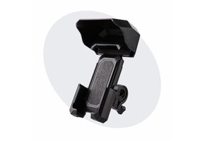 Voltano Protect Telefoonhouder Fiets - Zwart - Met Dakje Tegen Regen / Zon