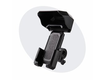 Voltano Protect Telefoonhouder Fiets - Zwart - Met Dakje Tegen Regen / Zon