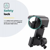 Voltano Protect Telefoonhouder Fiets - Zwart - Met Dakje Tegen Regen / Zon