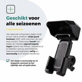 Voltano Protect Telefoonhouder Fiets - Zwart - Met Dakje Tegen Regen / Zon