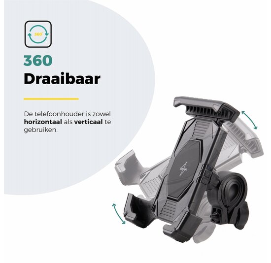 Voltano Slim Telefoonhouder Fiets - Zwart - Universeel