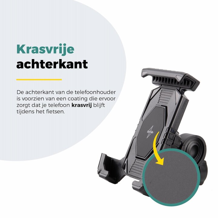 Voltano Slim Telefoonhouder Fiets - Zwart - Universeel