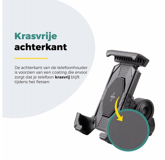 Voltano Slim Telefoonhouder Fiets - Zwart - Universeel