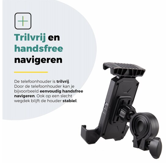 Voltano Slim Telefoonhouder Fiets - Zwart - Universeel