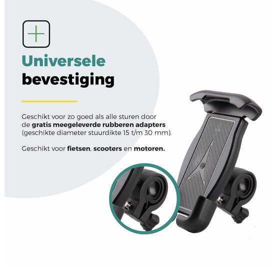 Voltano Classic Telefoonhouder Fiets - Zwart - Universeel