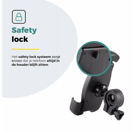 Voltano Classic Telefoonhouder Fiets - Zwart - Universeel