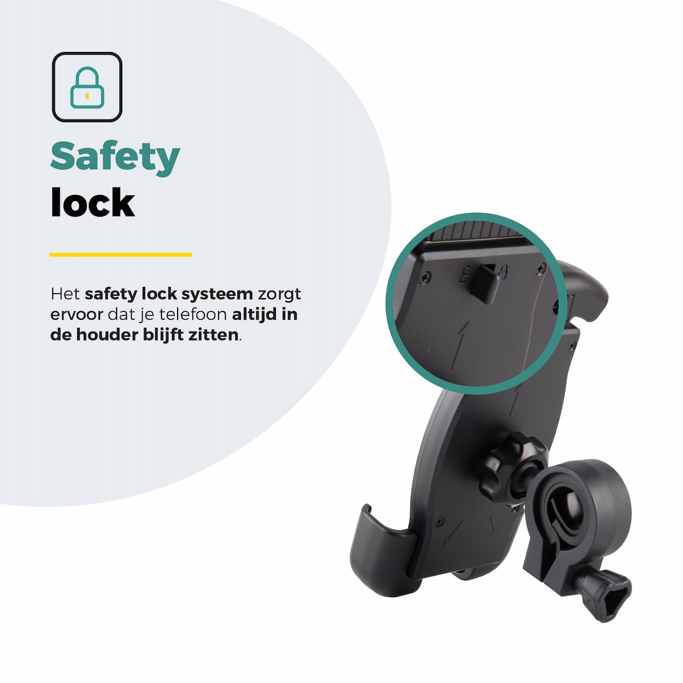 Voltano Classic Telefoonhouder Fiets - Zwart - Universeel