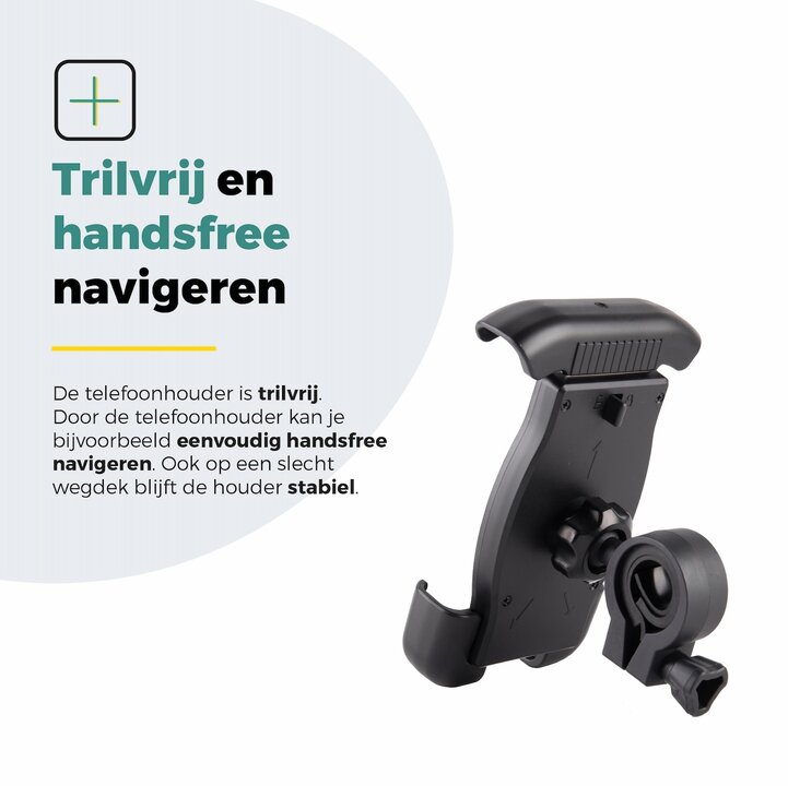 Voltano Classic Telefoonhouder Fiets - Zwart - Universeel