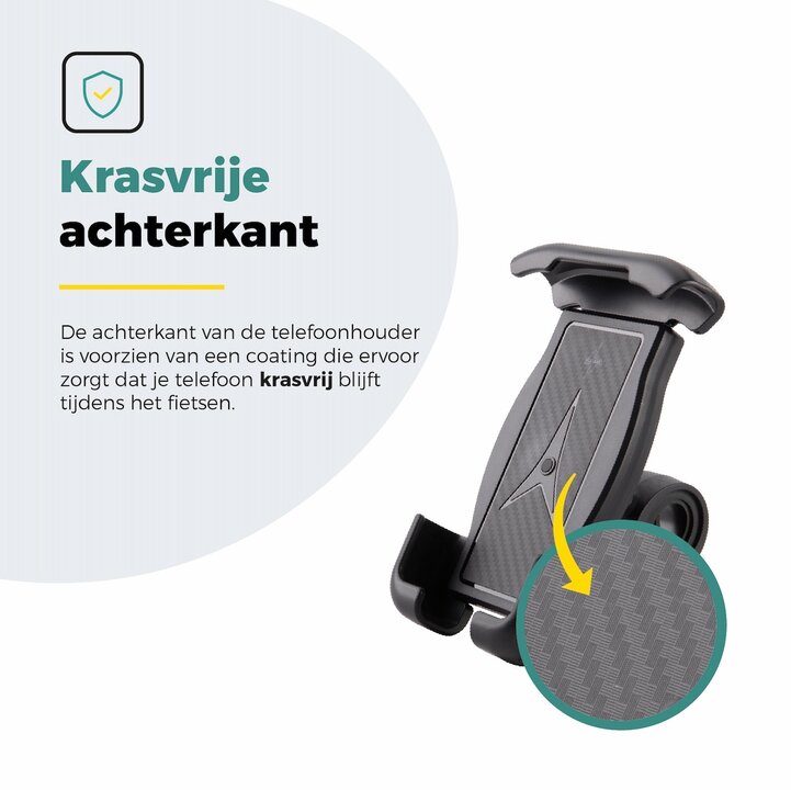 Voltano Classic Telefoonhouder Fiets - Zwart - Universeel