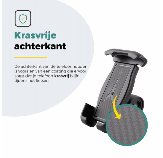 Voltano Classic Telefoonhouder Fiets - Zwart - Universeel